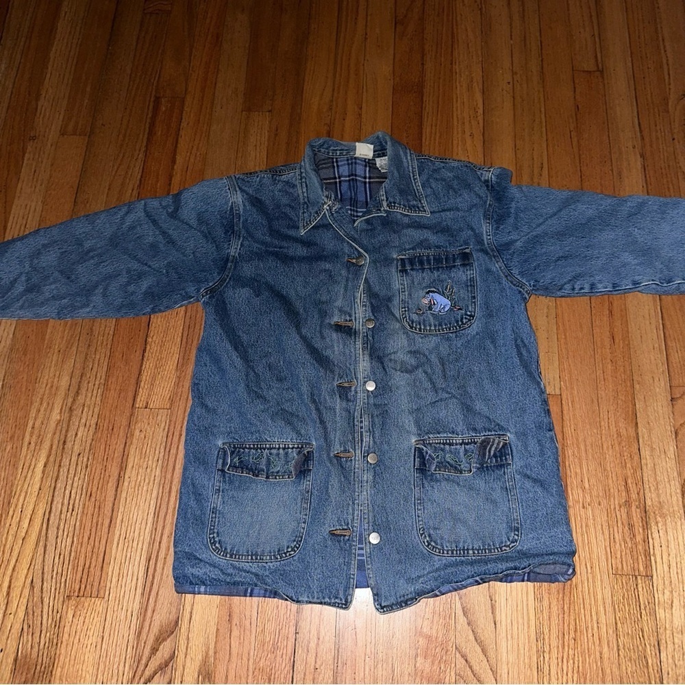 Vintage Disney Catalog Blue Denim lined Jacket- Winnie the Pooh - Picture 2 of 11